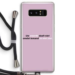 CaseCompany uw waarde daalt niet: Samsung Galaxy Note 8 Transparant Hoesje met koord