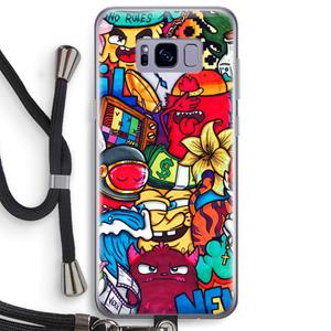 CaseCompany No Rules: Samsung Galaxy S8 Plus Transparant Hoesje met koord