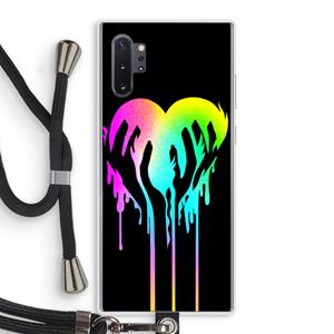 CaseCompany Hold My Heart: Samsung Galaxy Note 10 Plus Transparant Hoesje met koord