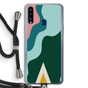 CaseCompany Noor B: Samsung Galaxy A20s Transparant Hoesje met koord