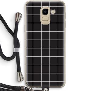 CaseCompany Rooster 2: Samsung Galaxy J6 (2018) Transparant Hoesje met koord