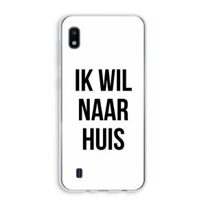 CaseCompany Ik wil naar huis: Samsung Galaxy A10 Transparant Hoesje
