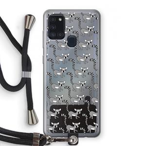 CaseCompany Makis: Samsung Galaxy A21s Transparant Hoesje met koord