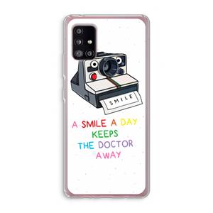 CaseCompany Smile: Samsung Galaxy A51 5G Transparant Hoesje