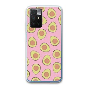CaseCompany Dancing avocados: Xiaomi Redmi 10 Transparant Hoesje