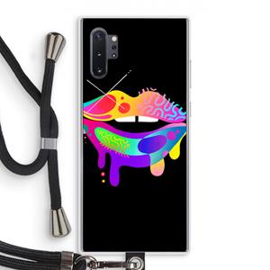 CaseCompany Lip Palette: Samsung Galaxy Note 10 Plus Transparant Hoesje met koord
