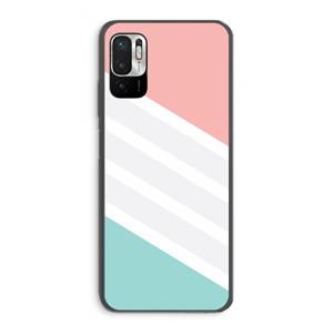 CaseCompany Strepen pastel: Xiaomi Redmi Note 10 5G Transparant Hoesje