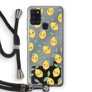 CaseCompany Citroenen: Samsung Galaxy A21s Transparant Hoesje met koord