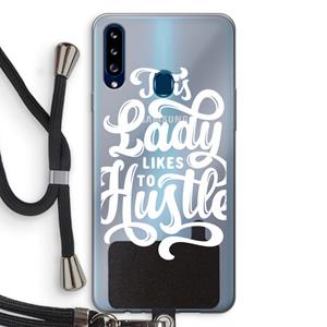 CaseCompany Hustle Lady: Samsung Galaxy A20s Transparant Hoesje met koord