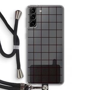 CaseCompany Rooster: Samsung Galaxy S21 Plus Transparant Hoesje met koord