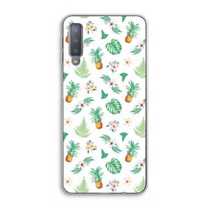 CaseCompany Ananas bladeren: Samsung Galaxy A7 (2018) Transparant Hoesje