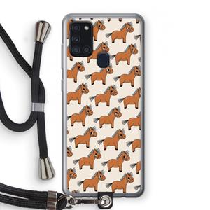 CaseCompany Pony: Samsung Galaxy A21s Transparant Hoesje met koord