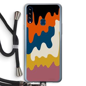 CaseCompany Baar A: Samsung Galaxy A20s Transparant Hoesje met koord
