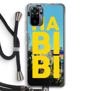 CaseCompany Habibi Majorelle : Xiaomi Redmi Note 10 Pro Transparant Hoesje met koord