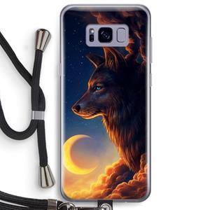 CaseCompany Night Guardian: Samsung Galaxy S8 Plus Transparant Hoesje met koord