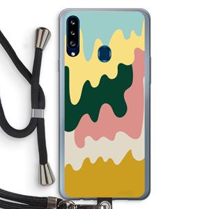 CaseCompany Baar B: Samsung Galaxy A20s Transparant Hoesje met koord