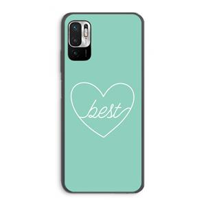 CaseCompany Best heart pastel: Xiaomi Redmi Note 10 5G Transparant Hoesje