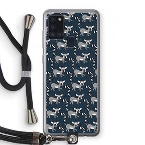 CaseCompany Makis: Samsung Galaxy A21s Transparant Hoesje met koord