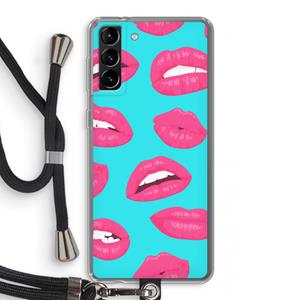 CaseCompany Bite my lip: Samsung Galaxy S21 Plus Transparant Hoesje met koord
