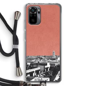 CaseCompany Marrakech Skyline : Xiaomi Redmi Note 10 Pro Transparant Hoesje met koord