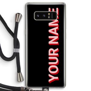 CaseCompany Namecase: Samsung Galaxy Note 8 Transparant Hoesje met koord