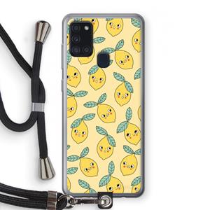 CaseCompany Citroenen: Samsung Galaxy A21s Transparant Hoesje met koord