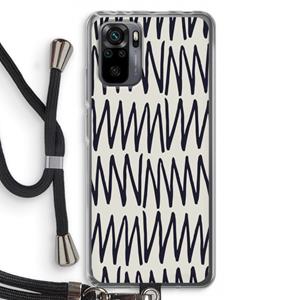 CaseCompany Marrakech Zigzag: Xiaomi Redmi Note 10 Pro Transparant Hoesje met koord