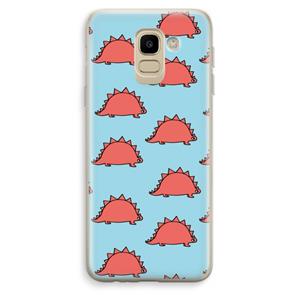 CaseCompany Dinosawrr: Samsung Galaxy J6 (2018) Transparant Hoesje