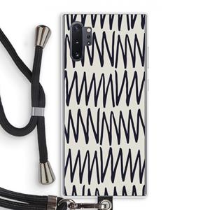 CaseCompany Marrakech Zigzag: Samsung Galaxy Note 10 Plus Transparant Hoesje met koord