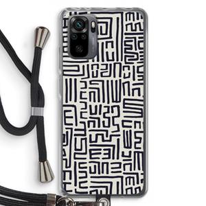 CaseCompany Moroccan Print: Xiaomi Redmi Note 10 Pro Transparant Hoesje met koord