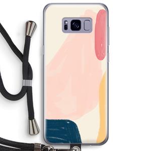 CaseCompany Saturday Flow: Samsung Galaxy S8 Plus Transparant Hoesje met koord