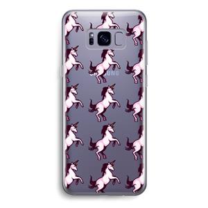 CaseCompany Musketon Unicorn: Samsung Galaxy S8 Transparant Hoesje