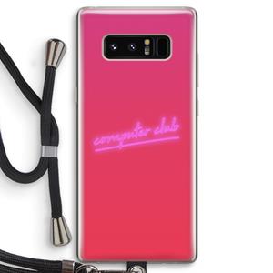 CaseCompany Vice Glow: Samsung Galaxy Note 8 Transparant Hoesje met koord