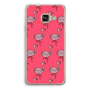 CaseCompany Flamingo: Samsung Galaxy A3 (2016) Transparant Hoesje