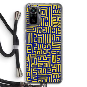 CaseCompany Majorelle Blue Print: Xiaomi Redmi Note 10 Pro Transparant Hoesje met koord