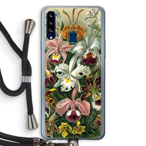 CaseCompany Haeckel Orchidae: Samsung Galaxy A20s Transparant Hoesje met koord