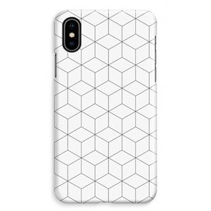 CaseCompany Zwart-witte kubussen: iPhone XS Max Volledig Geprint Hoesje