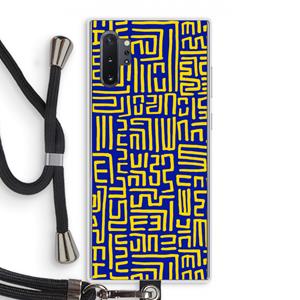 CaseCompany Majorelle Blue Print: Samsung Galaxy Note 10 Plus Transparant Hoesje met koord