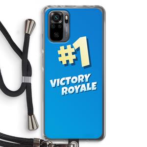 CaseCompany Victory Royale: Xiaomi Redmi Note 10 Pro Transparant Hoesje met koord