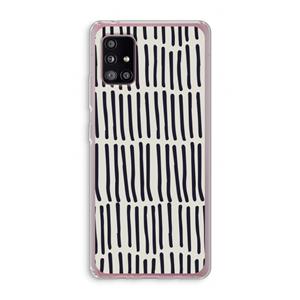 CaseCompany Moroccan stripes: Samsung Galaxy A51 5G Transparant Hoesje