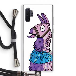 CaseCompany Lama: Samsung Galaxy Note 10 Plus Transparant Hoesje met koord