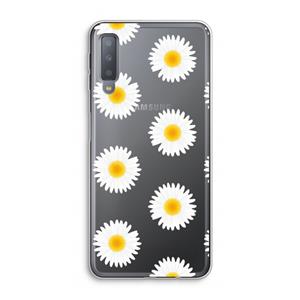 CaseCompany Margrietjes: Samsung Galaxy A7 (2018) Transparant Hoesje