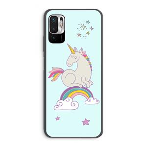 CaseCompany Regenboog eenhoorn: Xiaomi Redmi Note 10 5G Transparant Hoesje