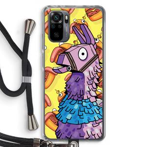 CaseCompany Loot Burger: Xiaomi Redmi Note 10 Pro Transparant Hoesje met koord
