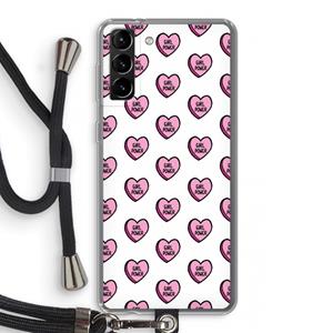 CaseCompany GIRL POWER: Samsung Galaxy S21 Plus Transparant Hoesje met koord