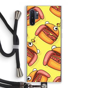 CaseCompany Hamburger: Samsung Galaxy Note 10 Plus Transparant Hoesje met koord