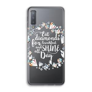 CaseCompany Diamonds: Samsung Galaxy A7 (2018) Transparant Hoesje