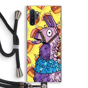 CaseCompany Loot Burger: Samsung Galaxy Note 10 Plus Transparant Hoesje met koord