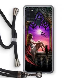 CaseCompany Kinderen van de nacht: Samsung Galaxy A21s Transparant Hoesje met koord