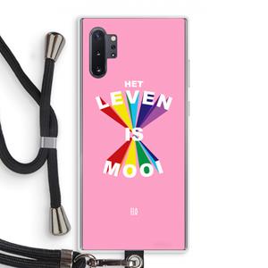 CaseCompany Het Leven Is Mooi: Samsung Galaxy Note 10 Plus Transparant Hoesje met koord